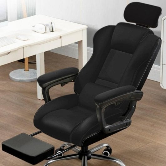 Silla Oficina COOL Board Gama Office Ergonomica Cuero Sintetico Negro Reclinable 180º