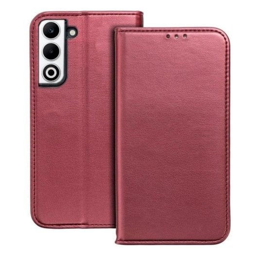 Custodia per cellulare Cool Flip Cover Libro Similpelle TPU Burgundy per OPPO A5/A5m