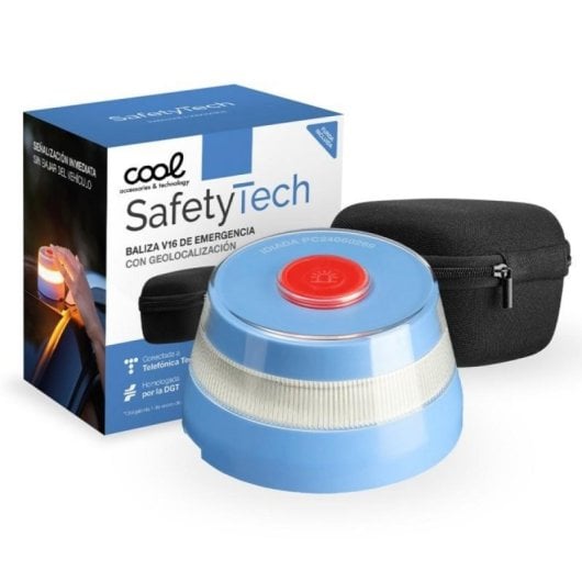 Luz de Emergencia V16 COOL Safetytech Baliza Conectada Geolocalizada DGT 360º 1KM