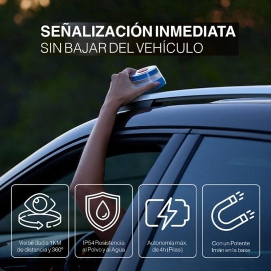 Luz de Emergencia V16 COOL Safetytech Baliza Conectada Geolocalizada DGT 360º 1KM