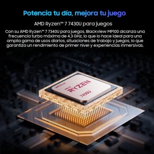 Mini PC Blackview MP100 AMD Ryzen 5 7430U 16 GB 512 GB SSD Windows 11 Pro