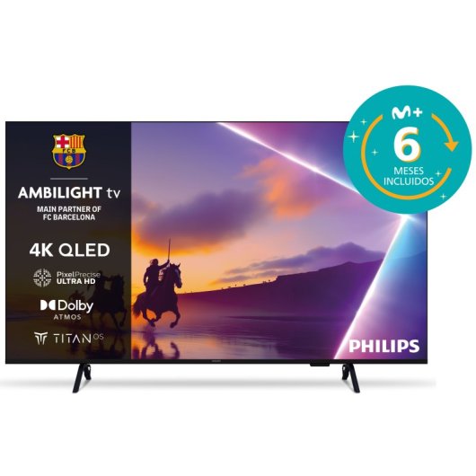 Téléviseur Philips QLED 55PUS8400 55" 4K UltraHD Ambilight Smart TV Dolby Atmos Titan OS