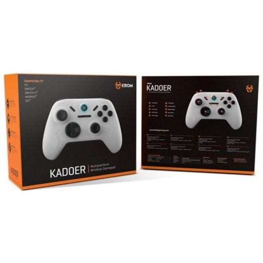 Gamepad Krom Kadoer Bluetooth v5.0 Dual Vibrazione 600mAh PC Switch Android iOS