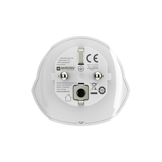 Skross 1500211-E Adaptador de Viagem Universal para Europa