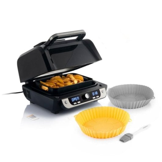 Freidora de aire InnovaGoods Fryinn 12-in-1 6L 3400W con grill, accesorios y recetario