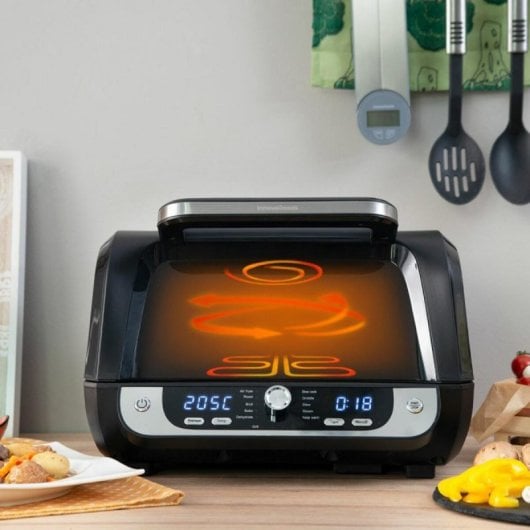 Freidora de aire InnovaGoods Fryinn 12-in-1 6L 3400W con grill, accesorios y recetario