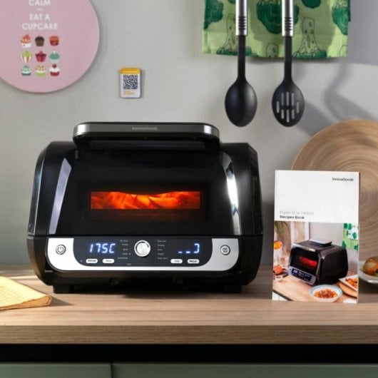 Freidora de aire InnovaGoods Fryinn 12-in-1 6L 3400W con grill, accesorios y recetario