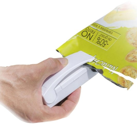 Scelleuse de Sacs InnovaGoods MagSeal Blanc et Noir Portable 2-en-1 Aimantée