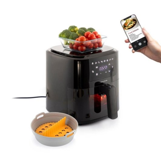 Friteuse à air InnovaGoods Fryinn Balance 5000 5L 1500W avec balance et accessoires