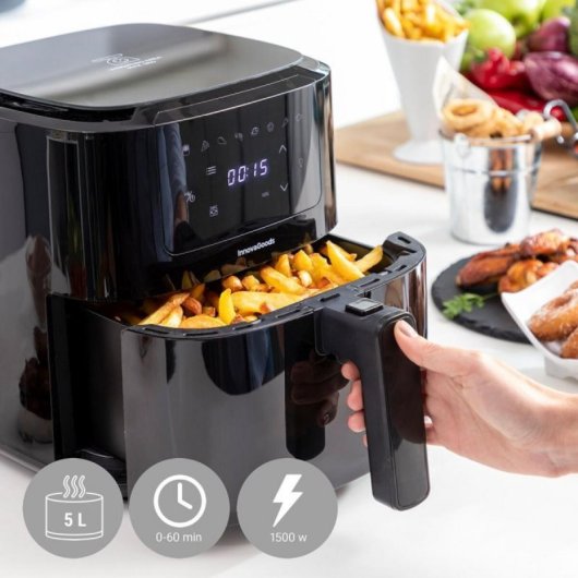 Friteuse à air InnovaGoods Fryinn Balance 5000 5L 1500W avec balance et accessoires