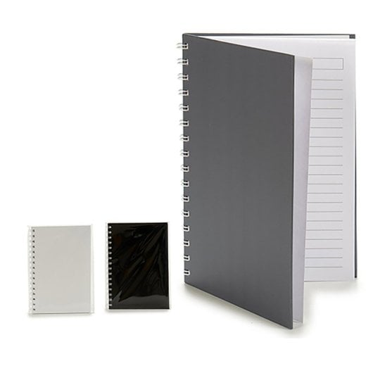Pack de 6 cadernos A5 de capa dura em 3 cores escuras sortidas