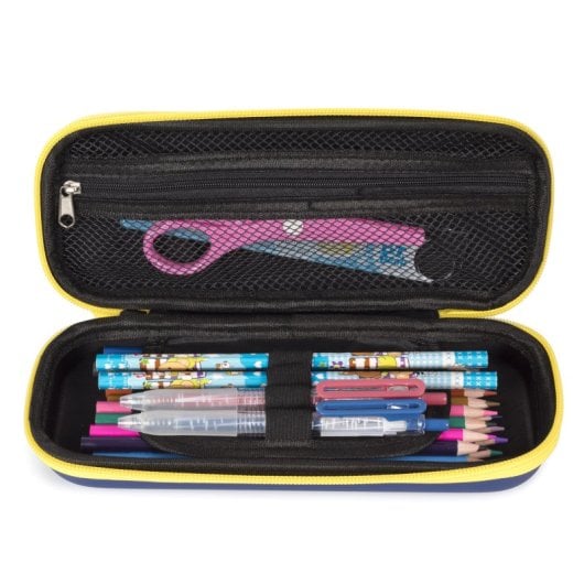 Trousse à crayons avec motif poussin 3D.