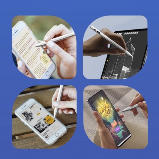 Penna universale C11, per smartphone e tablet. Con display.