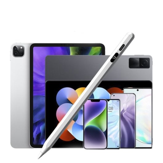 Penna universale C11, per smartphone e tablet. Con display.