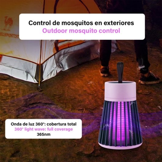Tragbare, batteriebetriebene elektrische Mückenfalle BG-002. 365 nm Licht zum Einfangen von Mücken.