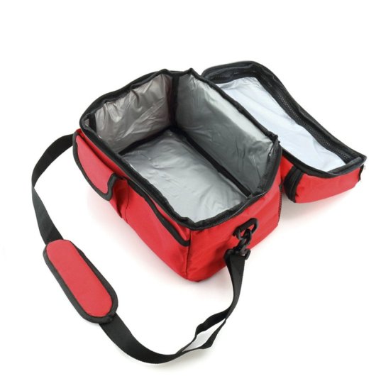 Borsa termica Bemel All-Terrain realizzata in resistente poliestere 600D con numerose tasche. Interno isolato con finitura in alluminio.