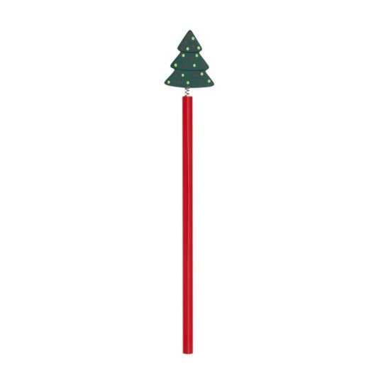 Lápis de madeira Lirex com desenho de árvore de Natal