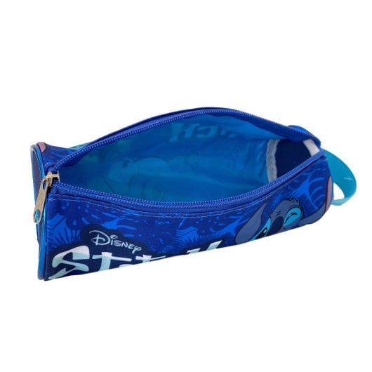 Astuccio rotondo Stitch. Interno completamente foderato e personalizzato.