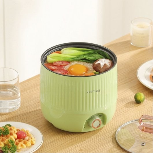 Pentola elettrica multifunzione, pentola calda, cuociriso, con isolamento termico (6 ore), serbatoio antiaderente da 1,8 l, 400 W