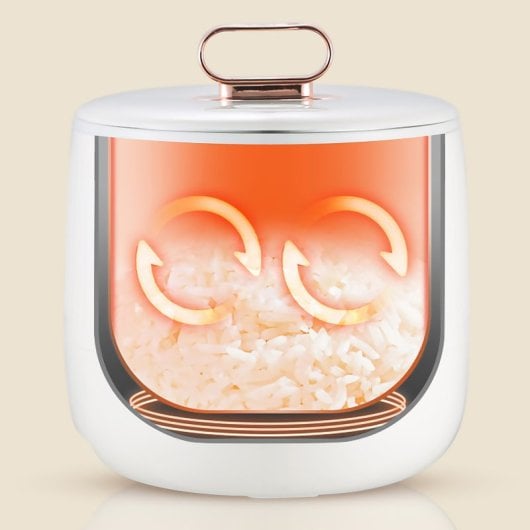 Pentola elettrica multifunzione, pentola calda, cuociriso, con isolamento termico (6 ore), serbatoio antiaderente da 1,8 l, 400 W