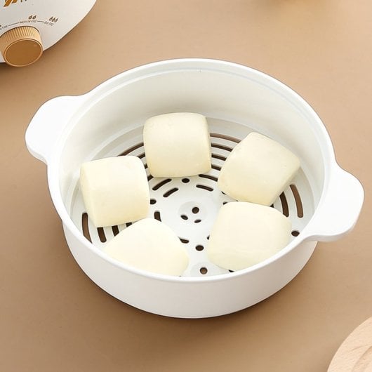 800W Multifunktions-Dampfgarer. Drei Temperaturstufen, 2,5 l, Doppelstufe. Mit transparentem Deckel. Dampfgarer, Hot Pot, Pfannengerichte usw.