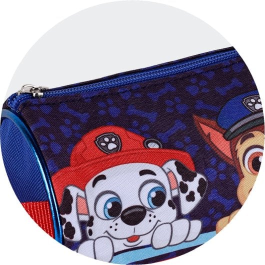 Astuccio rotondo Paw Patrol. Interno completamente foderato e personalizzato.