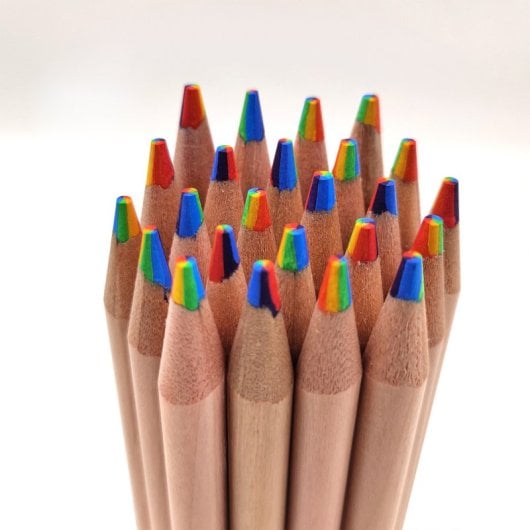 Set di 12 matite di legno arcobaleno magico