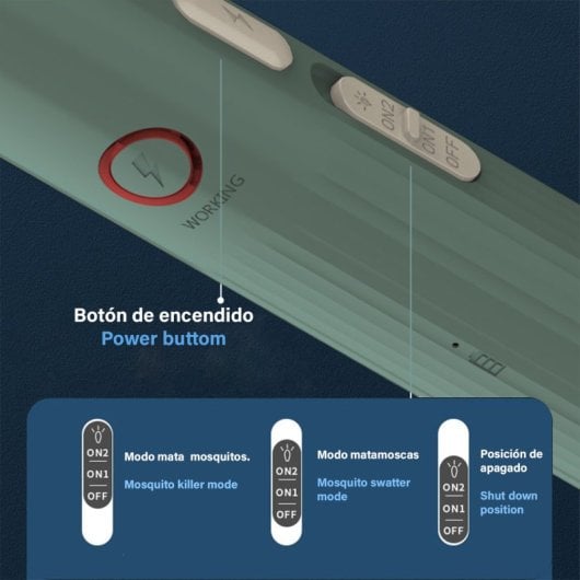 WP-07 Elektrischer Mücken-, Fliegen- und Mottenvernichter. Lithiumbatterie. 360°-Ultraviolettlicht.