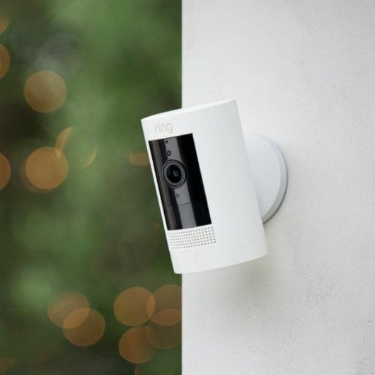 Câmara de Segurança IP Ring Stick Up Cam Battery Wireless 1080p Visão Nocturna Int/Ext Branca