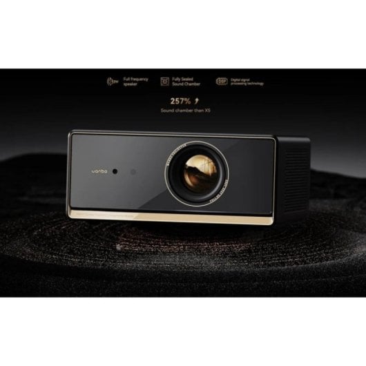 Projetor Wanbo X5 Pro FullHD 1100 Lúmens ANSI 140" Lâmpada LCD Google TV Smart