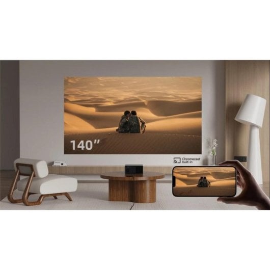 Projetor Wanbo X5 Pro FullHD 1100 Lúmens ANSI 140" Lâmpada LCD Google TV Smart