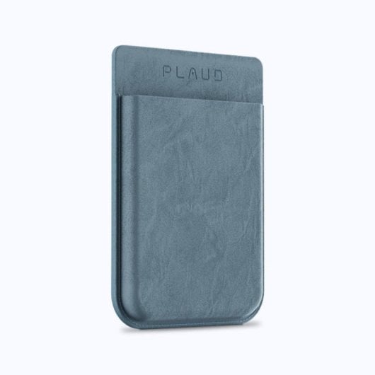 Funda Plaud Note Case Azul Piel Magnética Compatible MagSafe Resistente al Agua