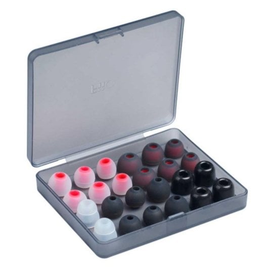 Embouts auriculaires FiiO HS19 kit 12 pièces in-ear avec mousse, bi-flange et profils audio
