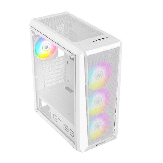 PC-Gehäuse SUPRA GAMING GTI 95 Mesh White 4x ARGB-Lüfter gehärtetes Glas EATX-kompatibel