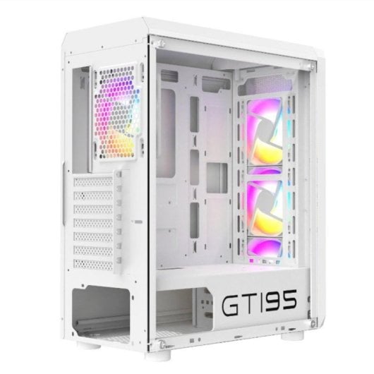 PC-Gehäuse SUPRA GAMING GTI 95 Mesh White 4x ARGB-Lüfter gehärtetes Glas EATX-kompatibel