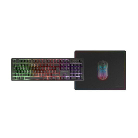 Mars Gaming MCPWX Combo Gaming Sem Fios Teclado FRGB + Rato RGB + Tapete Preto (ES)