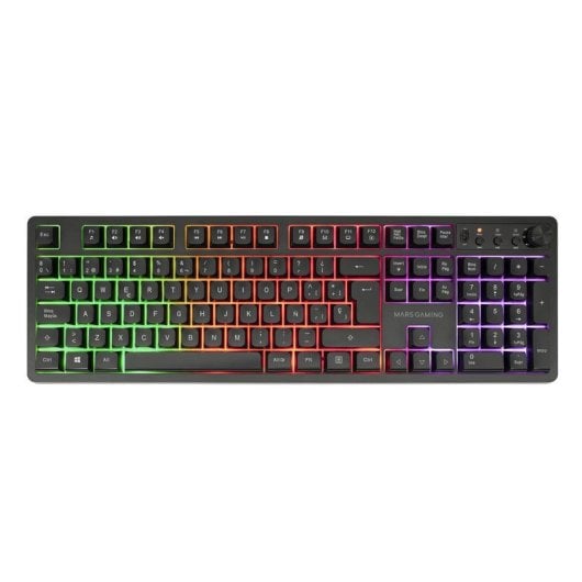 Mars Gaming MCPWX Combo Gaming Sem Fios Teclado FRGB + Rato RGB + Tapete Preto (ES)