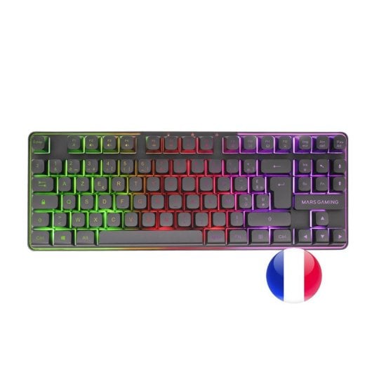 Mars Gaming MCPWTKL Combo Gaming Sem Fios Teclado TKL FRGB + Rato RGB + Tapete Preto (FR)