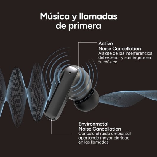 Ksix Ultimai Auriculares Inalámbricos, Autonomía 20 + 6 Horas, Ia Integrada, Traducción Simultánea, Llamadas, Asistente 