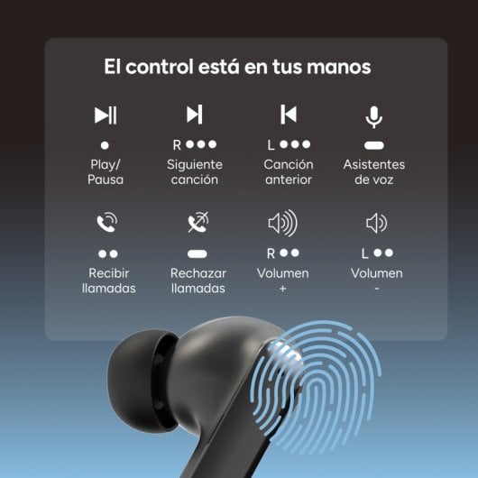 Ksix Ultimai Auriculares Inalámbricos, Autonomía 20 + 6 Horas, Ia Integrada, Traducción Simultánea, Llamadas, Asistente 