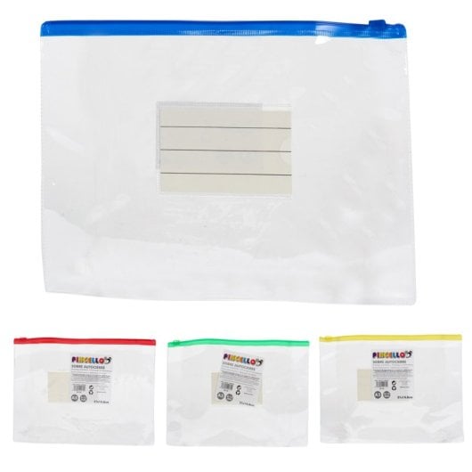 Pack 12 Sobres Autocierre A5. Surtido 4 Colores.