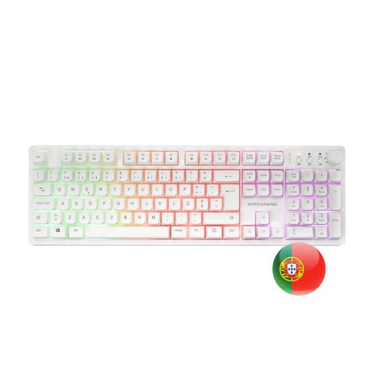 Mars Gaming Mcpwx Combo Gaming Inalámbrico Teclado Frgb Ratón Rgb Alfombrilla Blanco Portugués