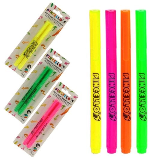 Conjunto de 24 canetas fineliner. 4 cores sortidas.