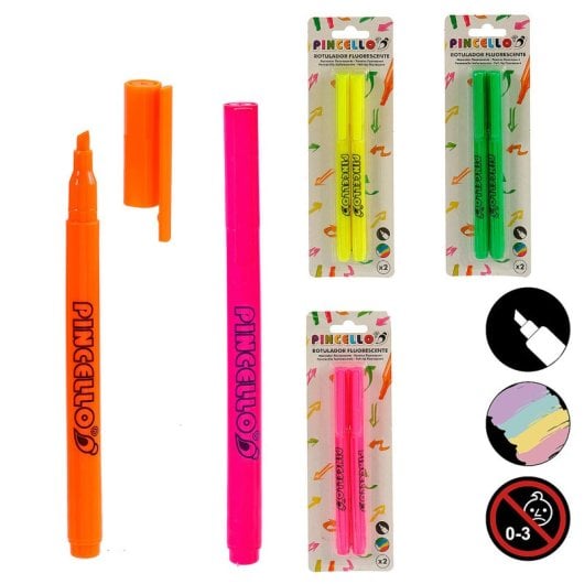 Conjunto de 24 canetas fineliner. 4 cores sortidas.