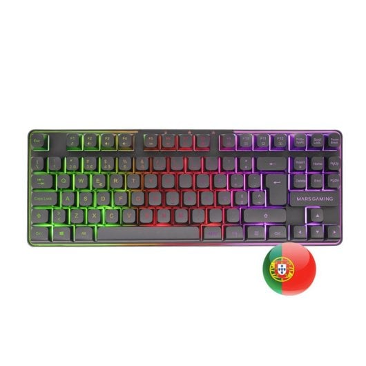 Mars Gaming MCPWTKL Combo Gaming Sem Fios Teclado TKL FRGB + Rato RGB + Tapete Preto (PT)