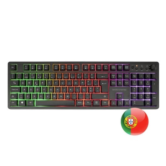 Mars Gaming MCPWX Combo Gaming Sem Fios Teclado FRGB + Rato RGB + Tapete Preto (PT)