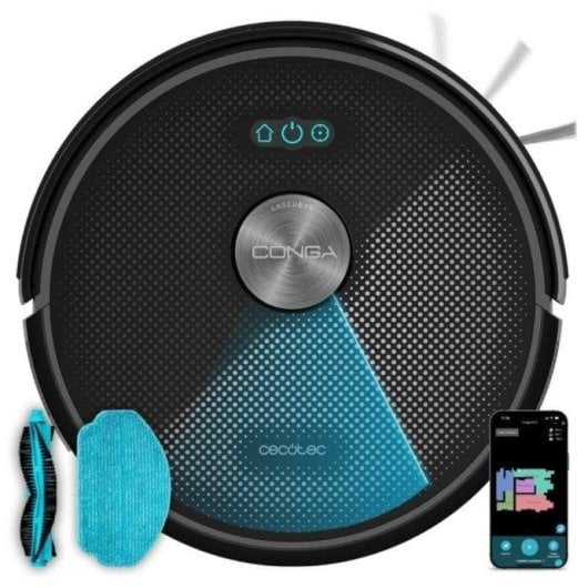 Saugroboter mit Wischfunktion Cecotec Conga M50 Navigationsklasse Laser 5.000Pa