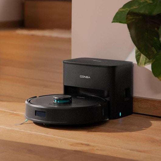 Robot Aspirador e Fregasuelos Cecotec Conga Y70 com Autovaciado Navegação Laser 20000 Pa Ideal para Animais de Estimação