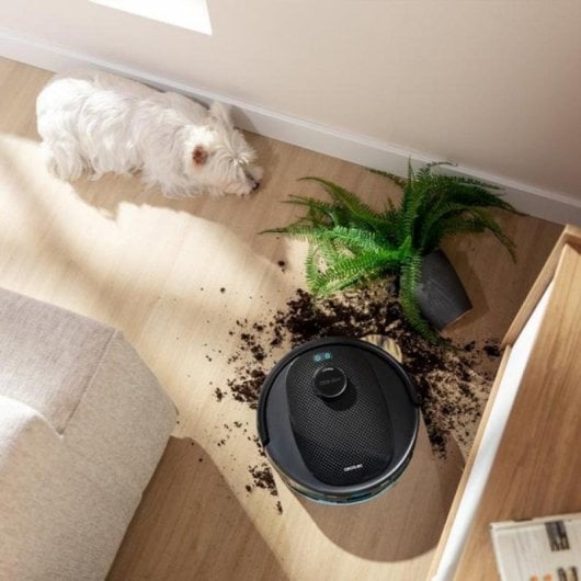 Robot Aspirador y Fregasuelos Cecotec Conga Y80 con Autovaciado Navegación Láser IA 13 000 Pa Mascotas