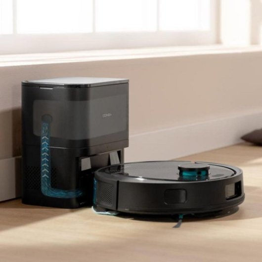 Robot Aspirador y Fregasuelos Cecotec Conga Y80 con Autovaciado Navegación Láser IA 13 000 Pa Mascotas
